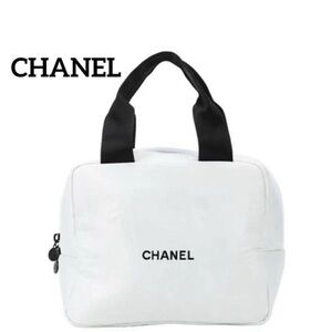 GWP Chanel White Tote/Cosmetic Bag